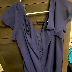 Express Top, Off the Shoulder, Navy Blue